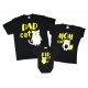 Комплект семейных футболок family look Dad cat, Mom cat, Kid cat коты купить в интернет магазине