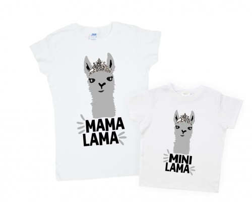 Комплект футболок для мами та доньки Mama Lama, Mini Lama купити в інтернет магазині