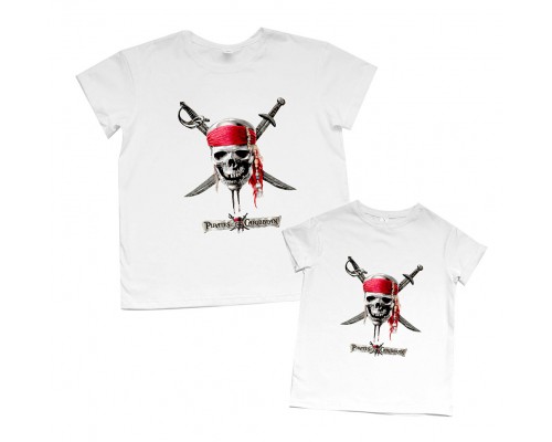 Комплект футболок для тата та сина Пірати Карибського моря купити в інтернет магазині