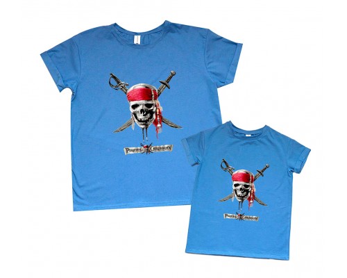 Комплект футболок для тата та сина Пірати Карибського моря купити в інтернет магазині