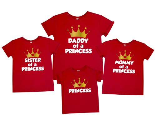 Футболки для всей семьи family look Princess купить в интернет магазине