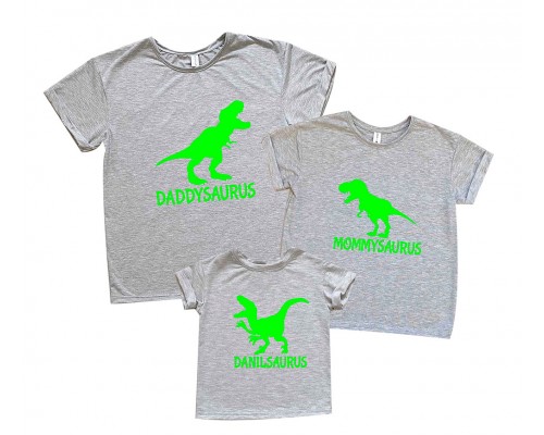 Динозавры - комплект футболок для всей семьи купить в интернет магазине