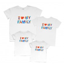 I love my family - футболки для всей семьи