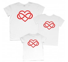 Серце нескінченність - комплект футболок для всієї родини