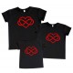 Сердце бесконечность - комплект футболок для всей семьи купить в интернет магазине