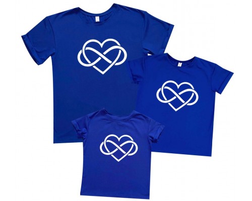 Сердце бесконечность - комплект футболок для всей семьи купить в интернет магазине