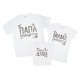 Комплект белых футболок для всей семьи Папа принцессы, Мама принцессы принт глиттер купить в интернет магазине