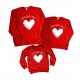 Именной комплект свитшотов для всей семьи Family сердце купить в интернет магазине