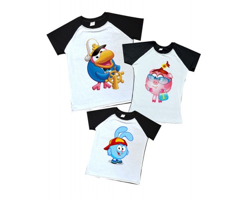 Комплект 2-х кольорових футболок смішарики хлопчик купити в інтернет магазині