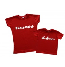 Комплект футболок для мамы и дочки "#яжемать, #всявмать"