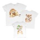Комплект сімейних футболок family look з левами купити в інтернет магазині