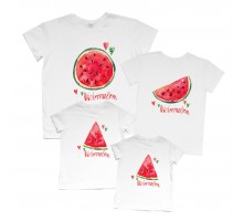 Комплект футболок для всей семьи "Watermelon" арбузы