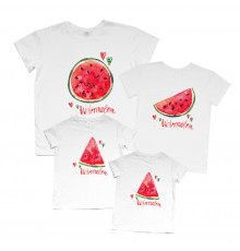 Комплект футболок для всей семьи "Watermelon" арбузы