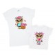 Комплект футболок для мамы и дочки Совы с бабочками купить в интернет магазине
