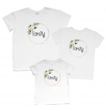 Комплект семейных футболок family look "Family"