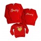 Комплект сімейних світшотів Daddy, Mommy, Sweet heart купити в інтернет магазині