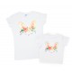 Комплект футболок для мамы и дочки Зайки с розами купить в интернет магазине