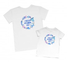 Комплект футболок для мамы и дочки "I need vitamin sea"