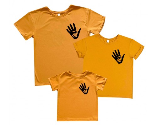 Три руки - комплект футболок для всей семьи купить в интернет магазине