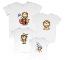 Львы пираты - футболки для всей семьи family look