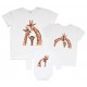 Комплект сімейних футболок family look з жирафами купити в інтернет магазині