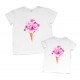 Комплект футболок для мамы и дочки Букет цветов купить в интернет магазине