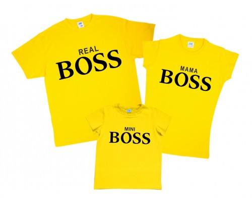 Набір футболок для сімї family look Mini BOSS купити в інтернет магазині