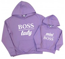 Boss lady, mini boss - комплект толстовок для мамы и дочки