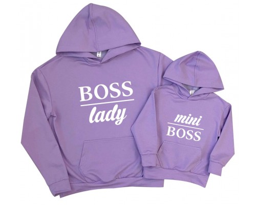 Boss lady, mini boss - комплект толстовок для мамы и дочки купить в интернет магазине