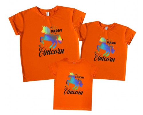 Unicorn Daddy, Mama, Princess - комплект футболок для всей семьи купить в интернет магазине