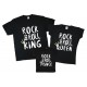 Rock and Roll King, Queen, Prince - комплект семейных футболок купить в интернет магазине