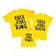 Rock and Roll King, Queen, Prince - комплект семейных футболок купить в интернет магазине
