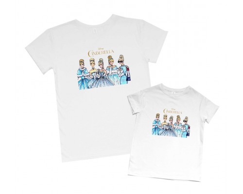 Золушка Cinderella - комплект футболок для мамы и дочки купить в интернет магазине