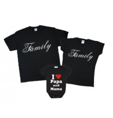Комплект футболок для всей семьи "Family"