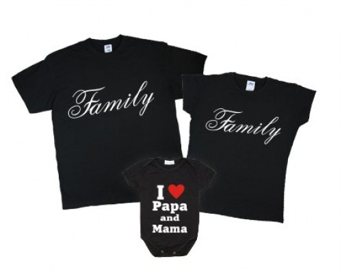 Комплект футболок для всей семьи Family купить в интернет магазине