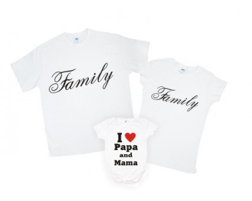 Комплект футболок для всей семьи Family купить в интернет магазине