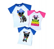 Комплект 2-х цветных футболок с собачками