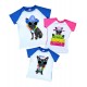 Комплект 2-х цветных футболок с собачками купить в интернет магазине