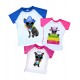 Комплект 2-х кольорових футболок з песиками купити в інтернет магазині
