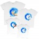 Комплект сімейних футболок family look Акули купити в інтернет магазині