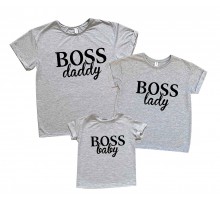 Комплект сімейних футболок "BOSS daddy, lady, baby"