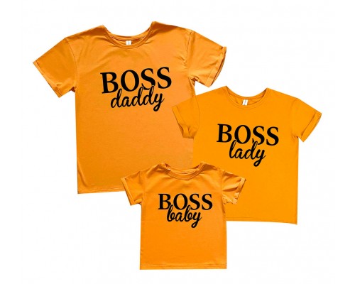 Комплект сімейних футболок BOSS daddy, lady, baby купити в інтернет магазині