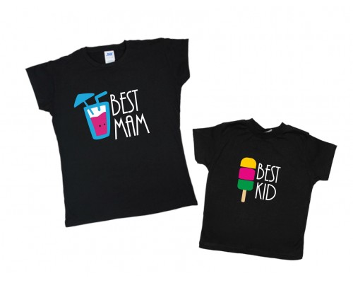 Комплект футболок для мамы и сына Best Mam, Best Kid купить в интернет магазине