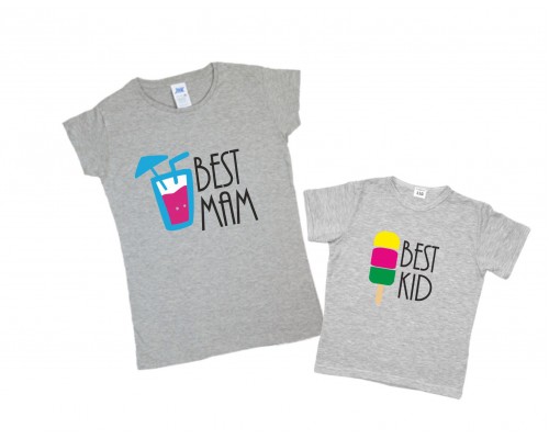 Комплект футболок для мамы и сына Best Mam, Best Kid купить в интернет магазине
