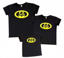 Бэтмен Папа, Мама - комплект футболок для всей семьи