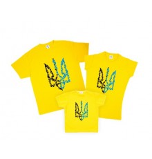 Комплект патріотичних футболок для всієї родини "Герб України"