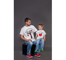 Набор футболок для папы и сына "Яблоко от яблони… упало недалеко!"