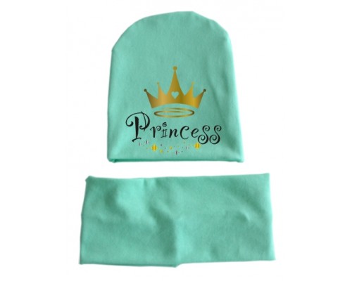 Princess - дитяча шапка подовжена з хомутом для дівчаток купити в інтернет магазині