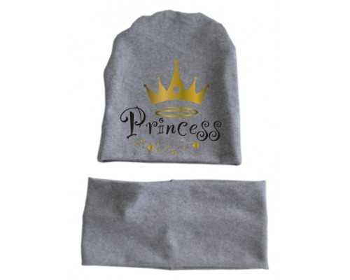 Princess - дитяча шапка подовжена з хомутом для дівчаток купити в інтернет магазині