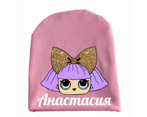 Лялька Лол іменна дитяча шапка подовжена для дівчаток купити в інтернет магазині